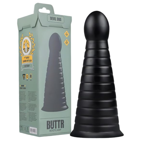 BUTTR Devil Dog - Dildo a ventosa (nero)