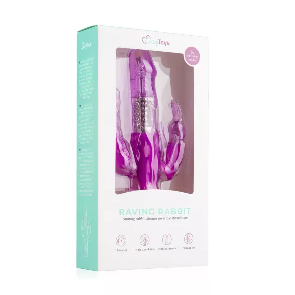 Easytoys Raving Rabbit - vibratore a 3 bracci (rosa)