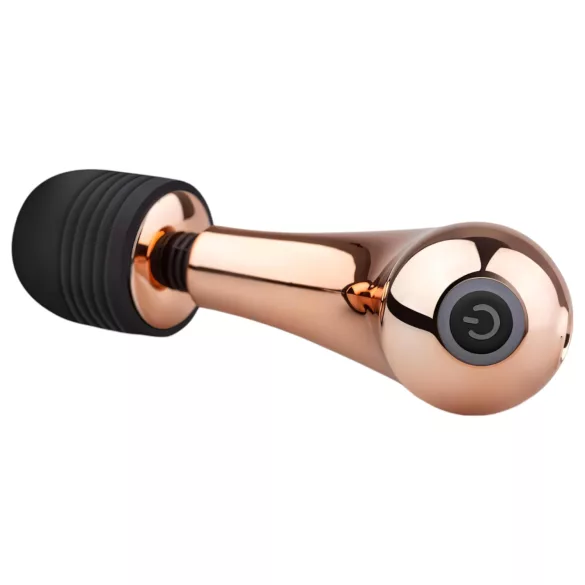 Rosy Gold Wand Mini Curve - vibratore massaggiante curvo - rosegold