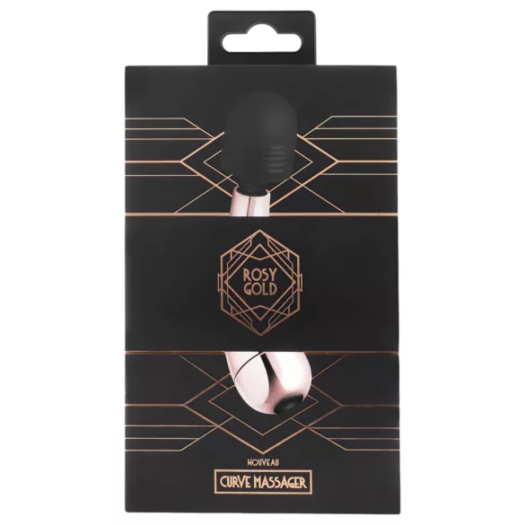 Rosy Gold Wand Mini Curve - vibratore massaggiante curvo - rosegold