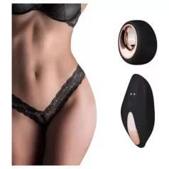   Pantyrebel - perizoma in pizzo nero vibrante con batteria ricaricabile e telecomando (taglia S-L)