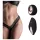 Pantyrebel - vibratore tanga in pizzo nero con batteria ricaricabile e telecomando (taglia S-L)