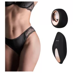   Pantyrebel - slip nero a vita alta + vibratore con telecomando (S-L)