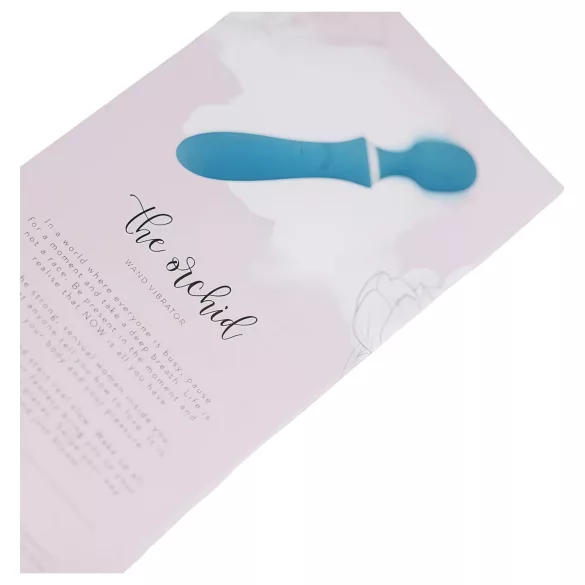 Bloom Orchid Wand - vibratore massaggiante ricaricabile - turchese