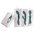 Bloom Orchid Wand - vibratore massaggiante ricaricabile - turchese