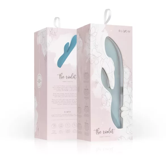 Bloom Violet Rabbit - vibratore rabbit punto G clitoride - silicone turchese