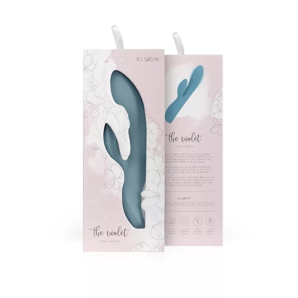 Bloom Violet Rabbit - vibratore rabbit punto G clitoride - silicone turchese
