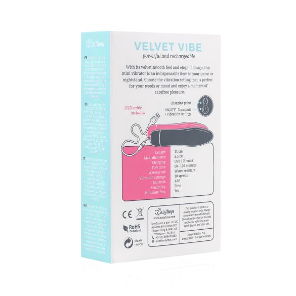 Easytoys Velvet Vibe - vibratore ricaricabile nero