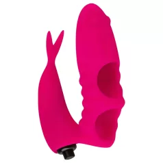 Easytoys - Vibratore da dito 2 in 1 - silicone rosa