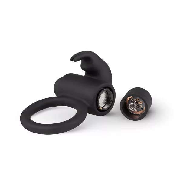 EasyToys Bunny - anello fallico vibrante - silicone nero