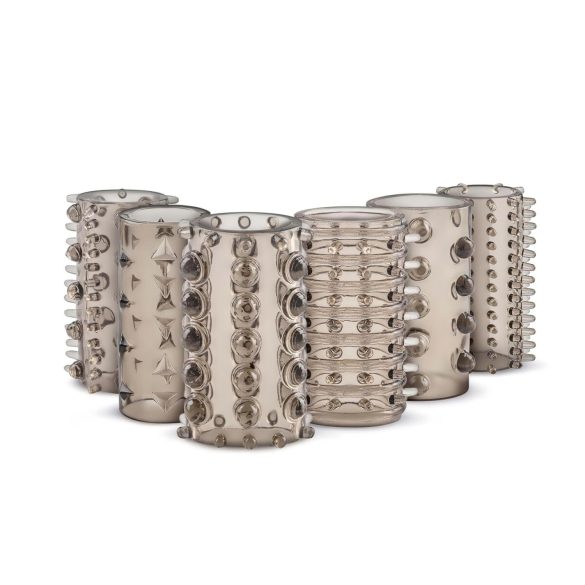 Easytoys - set di guaine pene - stimolante grigio (6 pezzi)