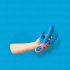 PMV20 Vice Double - Vibratore triplo rotante (blu)