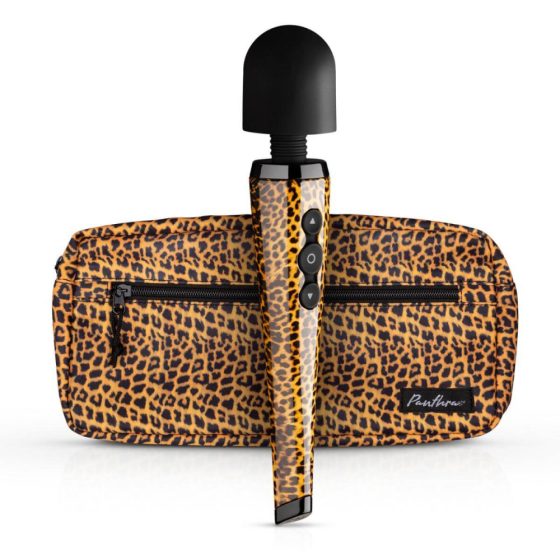Bacchetta Massaggiante Panthra Shaka - Vibratore Ricaricabile con Motivo Leopardo Nero