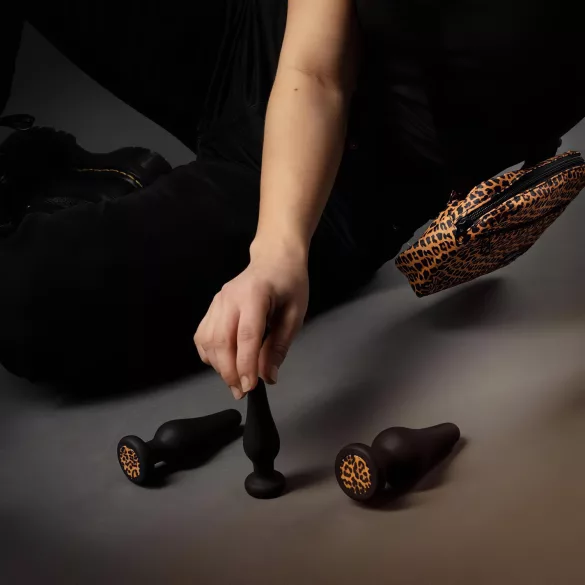 Panthra Kesia - set plug anale in silicone 3 pezzi - nero