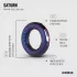 Hueman Saturn - anello fallico vibrante ricaricabile impermeabile - viola
