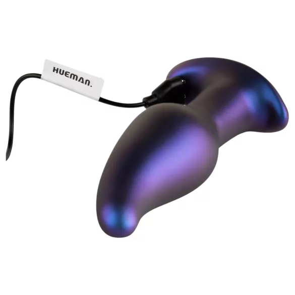 Hueman Asteroid - vibratore anale rotante con perle - silicone viola