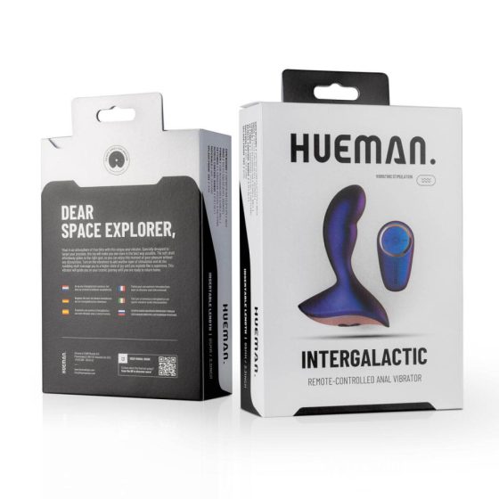 Vibratore anale intergalattico ricaricabile con telecomando Hueman (viola)