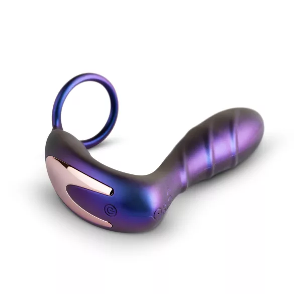 Hueman Black Hole - vibratore anale wireless con anello fallico - viola
