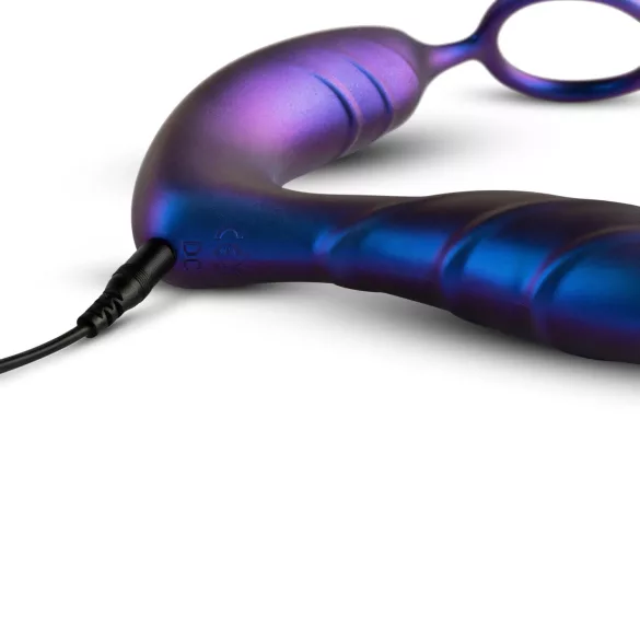 Hueman Black Hole - vibratore anale wireless con anello fallico - viola