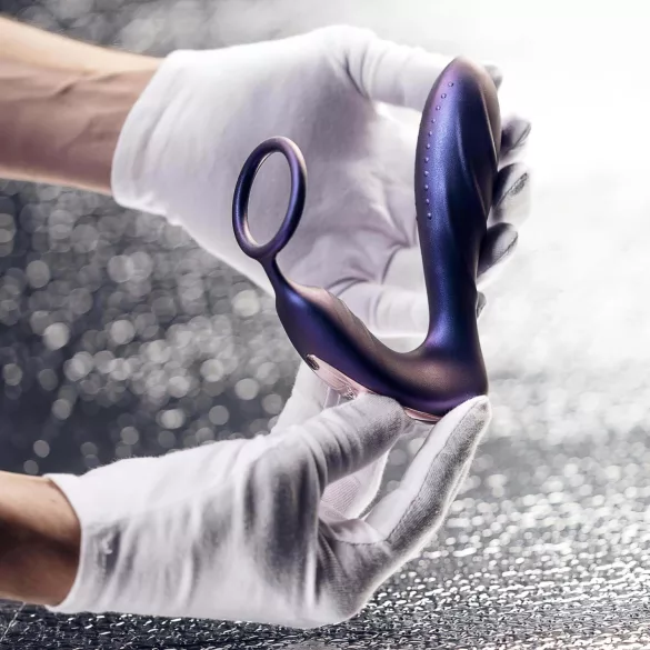 Hueman Black Hole - vibratore anale wireless con anello fallico - viola