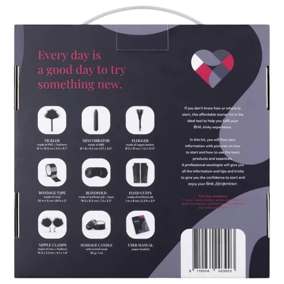 First. - Kit BDSM per principianti - 8 pezzi