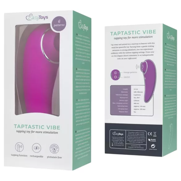EasyToys Taptastic Vibe - vibratore clitorideo ricaricabile e impermeabile (rosa)