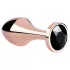 Rosy Gold - plug anale con gemma nera - rosegold