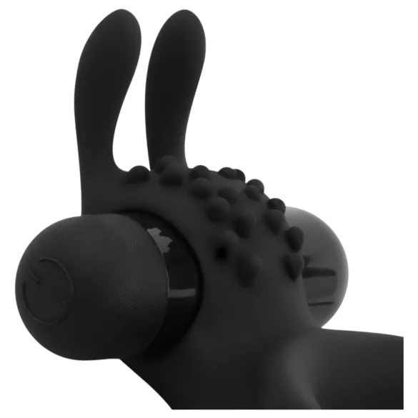 Easytoys Share Ring - anello vibrante pene e testicoli - silicone nero