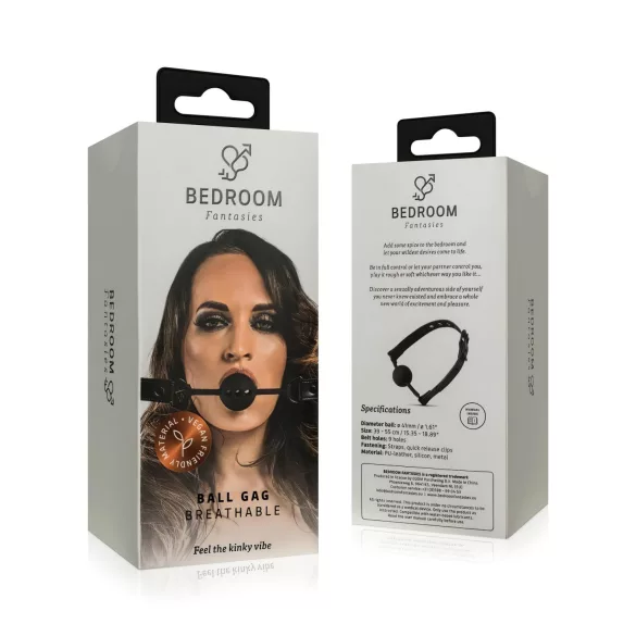 Bedroom Fantasies - bavaglio con fori per respirare - nero