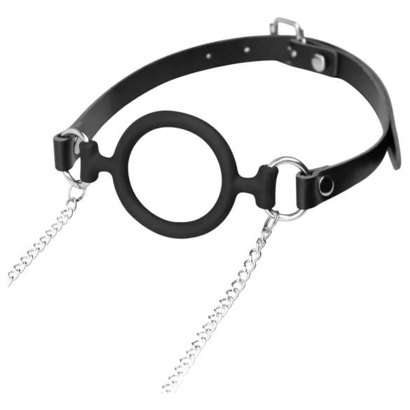 Bedroom Fantasies - bavaglio con pinze per capezzoli - argento nero