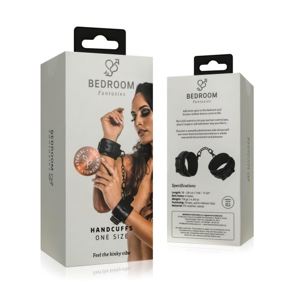 Bedroom Fantasies - manette da polso con catena - nero