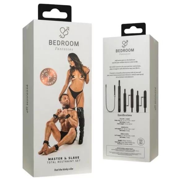 Bedroom Fantasies - set bondage completo - 4 pezzi - nero