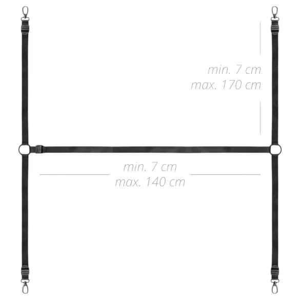 Bedroom Fantasies - set bondage per letto - nero
