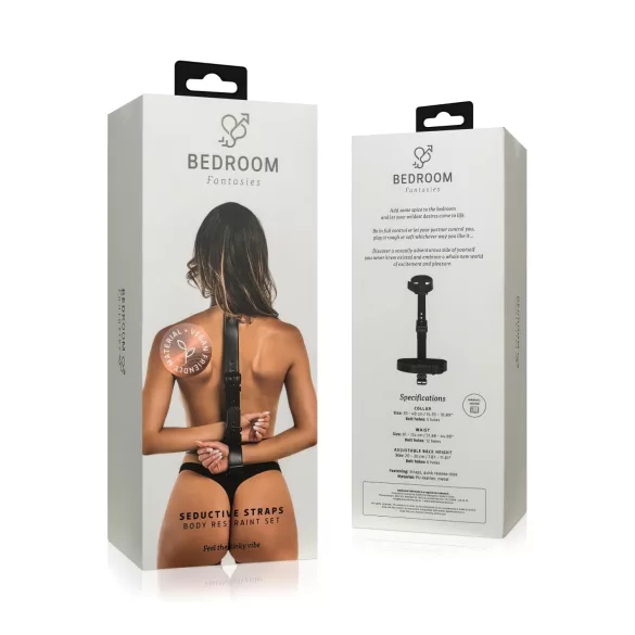 Bedroom Fantasies - set BDSM con collare e polsiere - nero