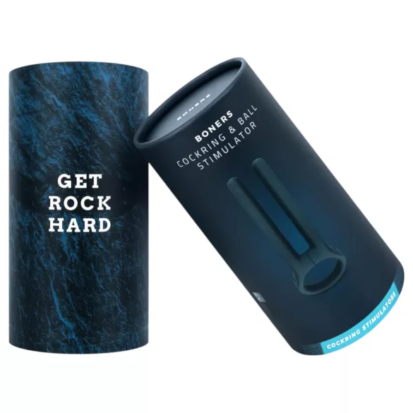 Boners - anello fallico vibrante ricaricabile e stimolatore testicoli - blu