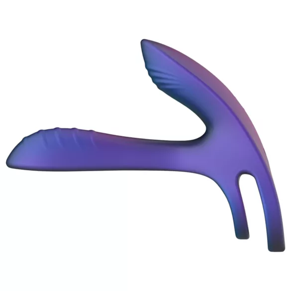 Hueman Infinity Ignite - anello vibrante per pene e testicoli - silicone viola