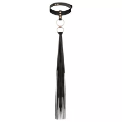 Rosy Gold - collare e frustino - nero