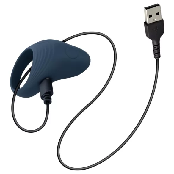 Boners - anello vibrante ricaricabile per pene - silicone grigio