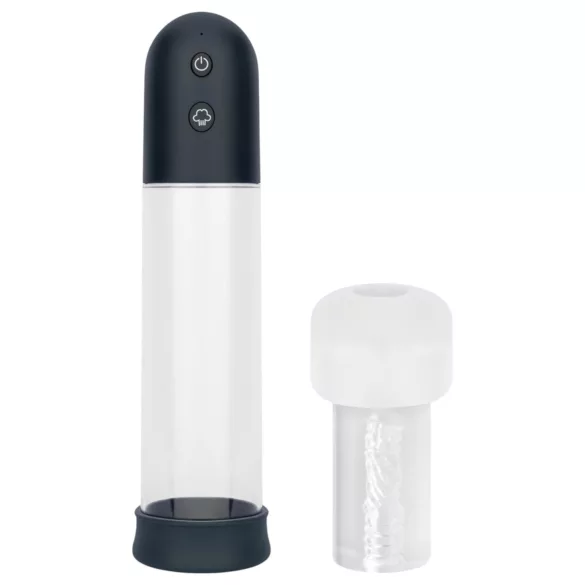 Boners - masturbatore con pompa automatica per pene (trasparente-nero)