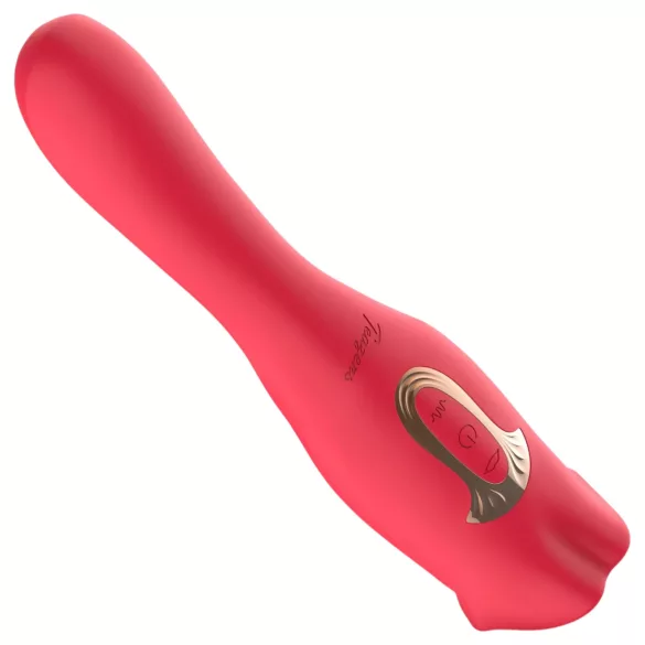 Teazers - vibratore a doppia estremità con stimolatore clitorideo a lingua (rosso)