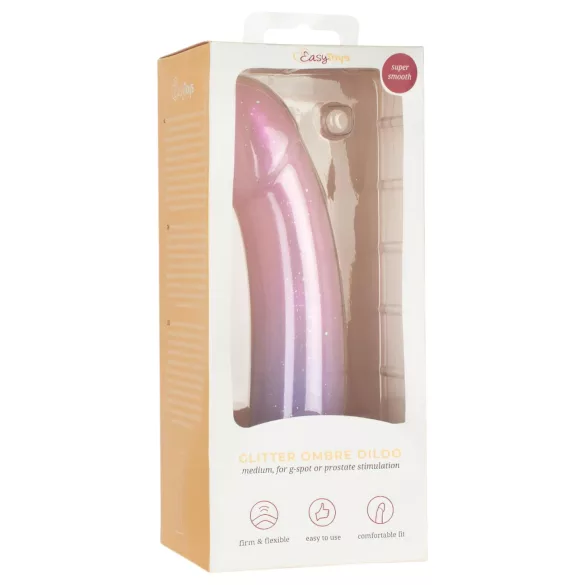 EasyToys Mermaid - dildo glitterato - 19 cm - rosa