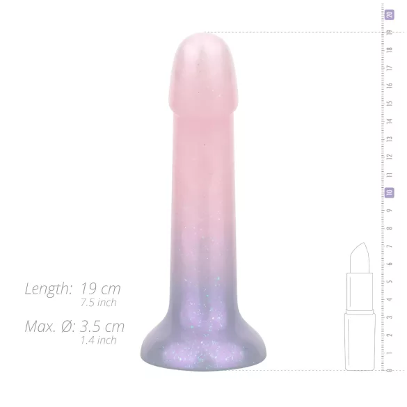 EasyToys Mermaid - dildo glitterato - 19 cm - rosa