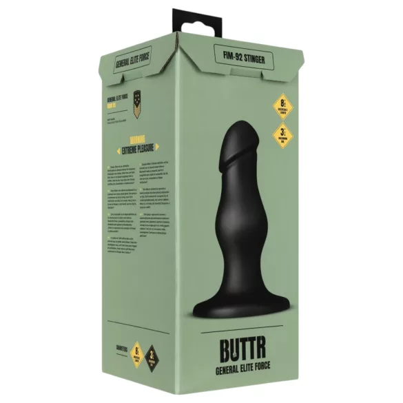 BUTTR FIM-92 - dildo anale con ventosa - nero