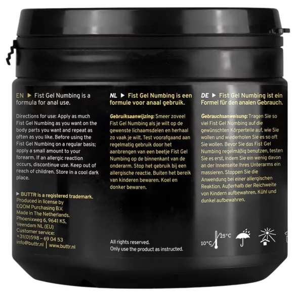 BUTTR - gel desensibilizzante per fisting - 500ml