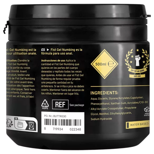 BUTTR - gel desensibilizzante per fisting - 500ml