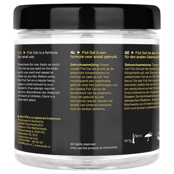 BUTTR - gel lubrificante fisting antiscivolo 500ml