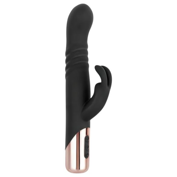 Rosy Gold - Vibratore spintaneo nero con braccio per clitoride