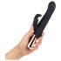 Rosy Gold - Vibratore spintaneo nero con braccio per clitoride