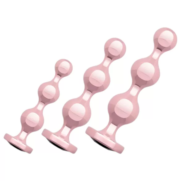 Rosy Gold - set di dildo anale - colore oro rosa