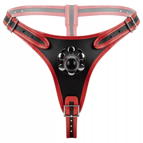 Easytoys - mutandina con triplo dildo indossabile - nero